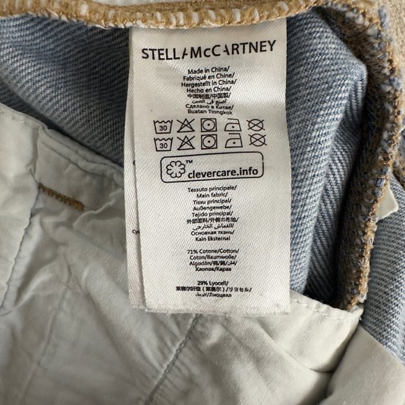 Stella McCartney Kids Size 12 Years Old Raw Hem Jean Light Wash - Picture 8 of 8